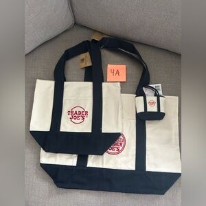 Navy and Cream Trader Joe’s Tote Bag Set